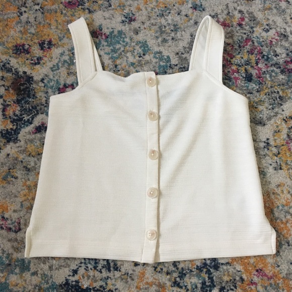 J crew NWT! | Textured button-front tank cream - Picture 3 of 7
